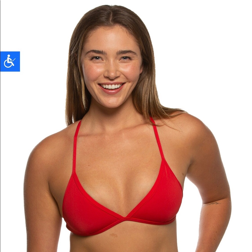 Large Red Jolyn Triangle Top